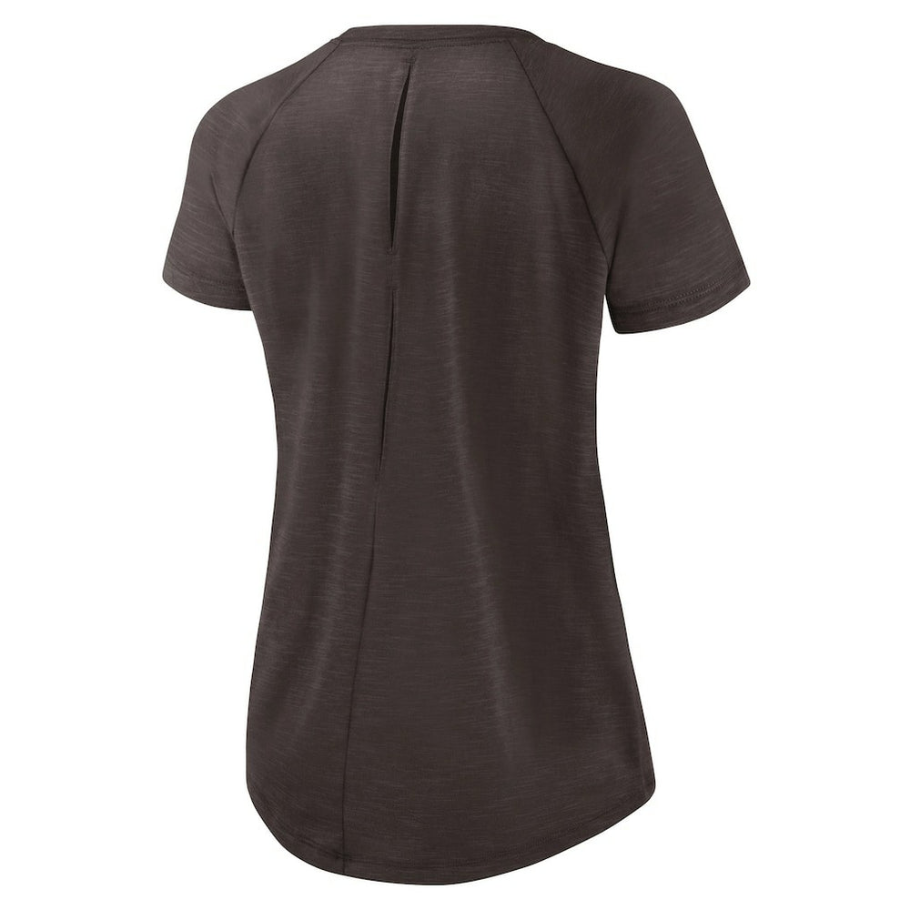 Cleveland Browns Women's Back Slit Lightweight Fashion T-Shirt - White/Heather Scarlet | Nike sale