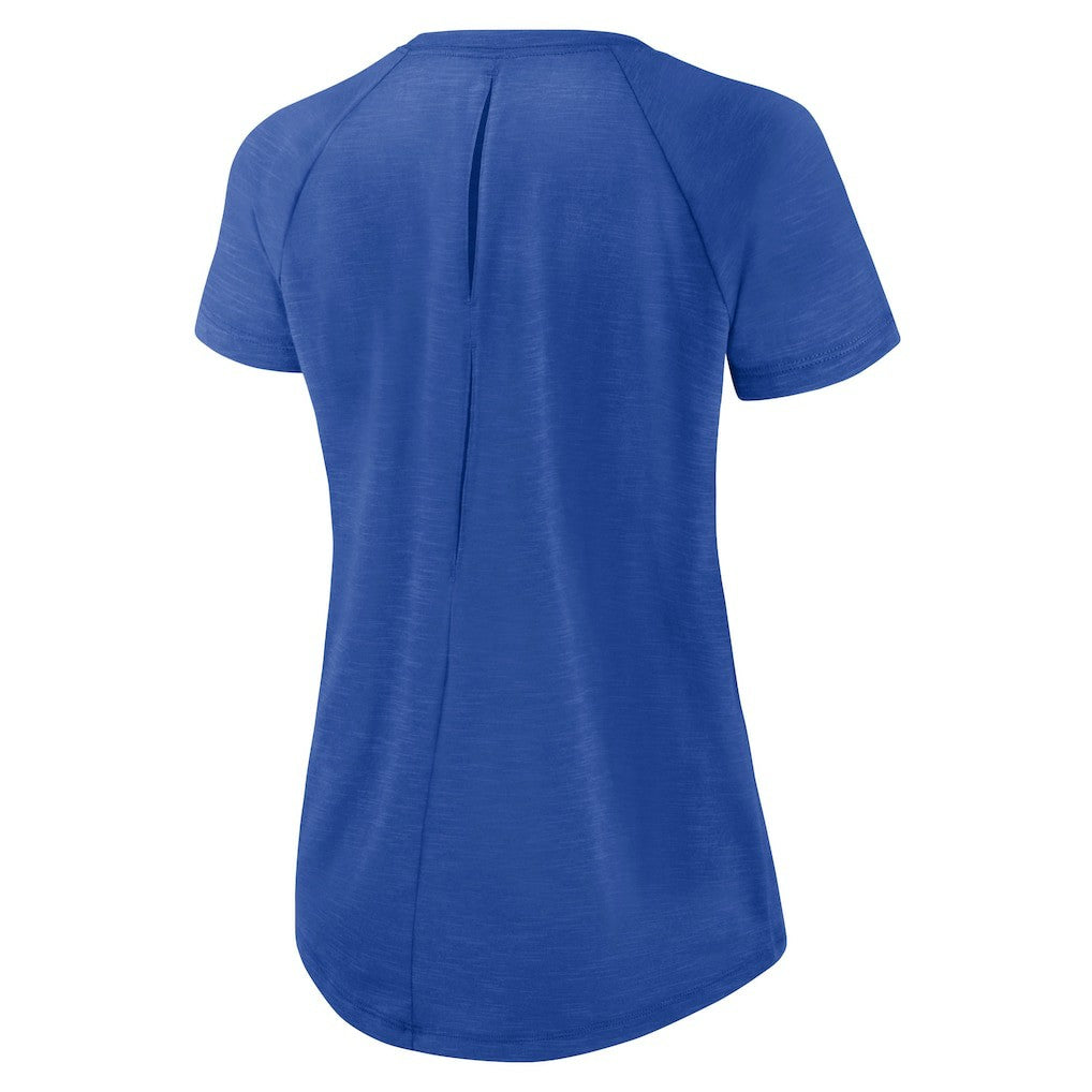 Los Angeles Rams Women's Back Slit Lightweight Fashion T-Shirt - White/Heather Scarlet | Nike on sale