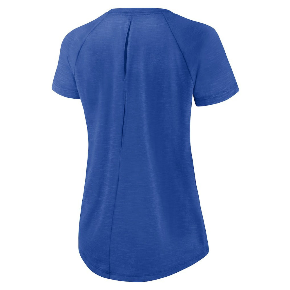 Los Angeles Rams Women's Back Slit Lightweight Fashion T-Shirt - White/Heather Scarlet | Nike on sale