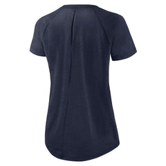 New England Patriots Women's Back Slit Lightweight Fashion T-Shirt - White/Heather Scarlet | Nike on sale
