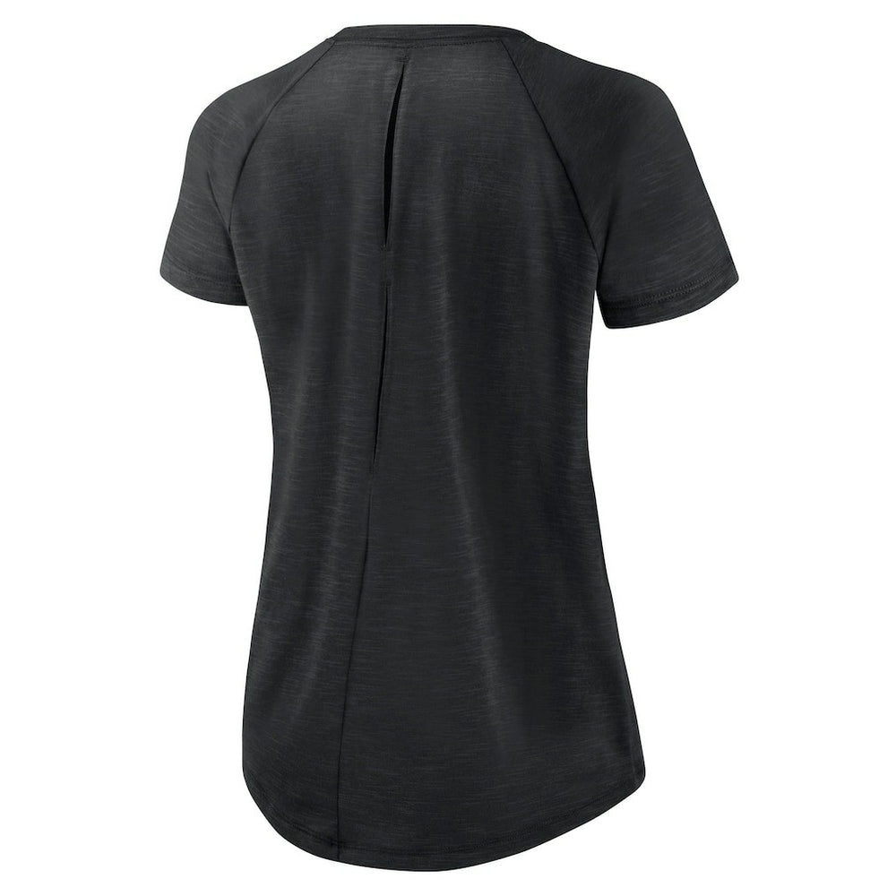 New Orleans Saints Women's Back Slit Lightweight Fashion T-Shirt - White/Heather Scarlet | Nike for sale
