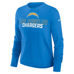 Los Angeles Chargers Women's Modest Crop Performance Long Sleeve T-Shirt - Powder Blue | Nike discount