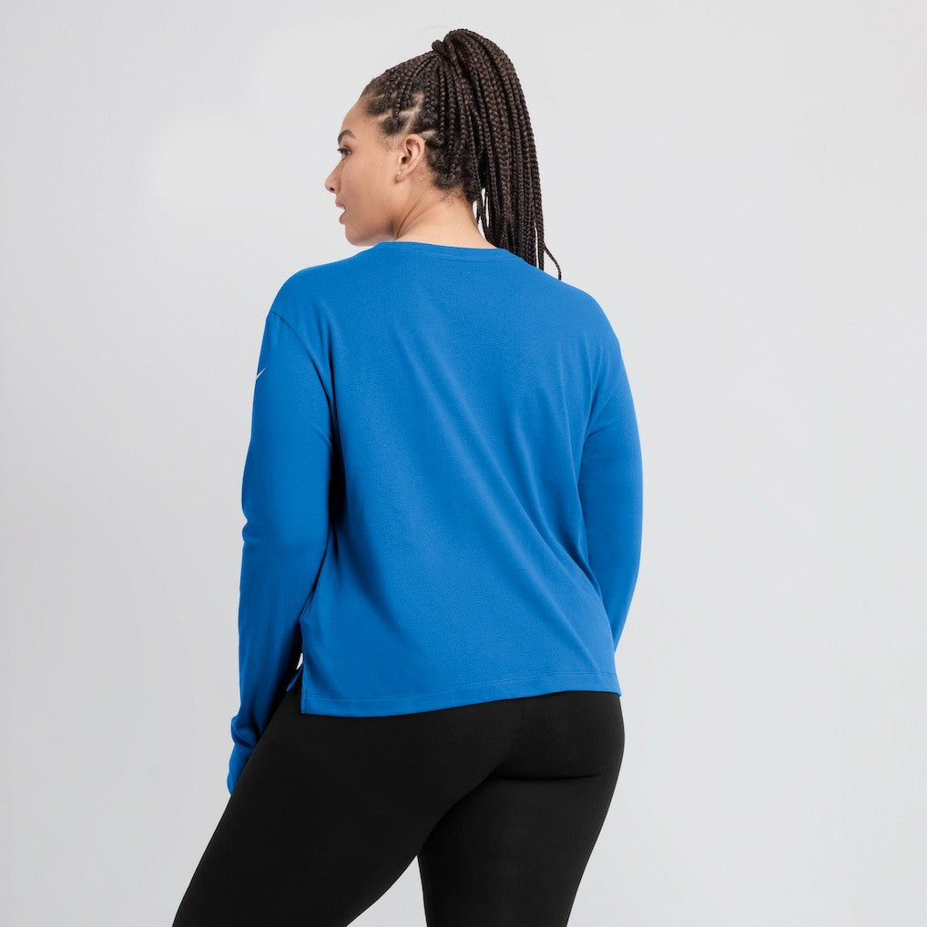 Los Angeles Chargers Women's Modest Crop Performance Long Sleeve T-Shirt - Powder Blue | Nike discount