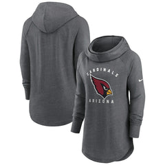 Arizona Cardinals Women's Raglan Funnel Neck Pullover Hoodie - Heather Charcoal | Nike sale