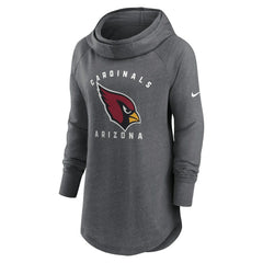 Arizona Cardinals Women's Raglan Funnel Neck Pullover Hoodie - Heather Charcoal | Nike sale