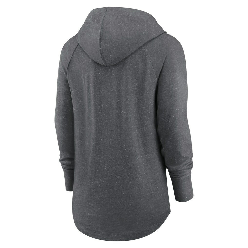Dallas Cowboys Women's Raglan Funnel Neck Pullover Hoodie - Heather Charcoal | Nike on sale