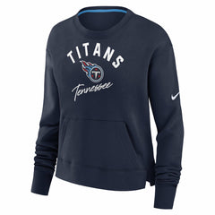 Tennessee Titans Women's High Hip Fleece Pullover Sweatshirt - Navy | Nike sale