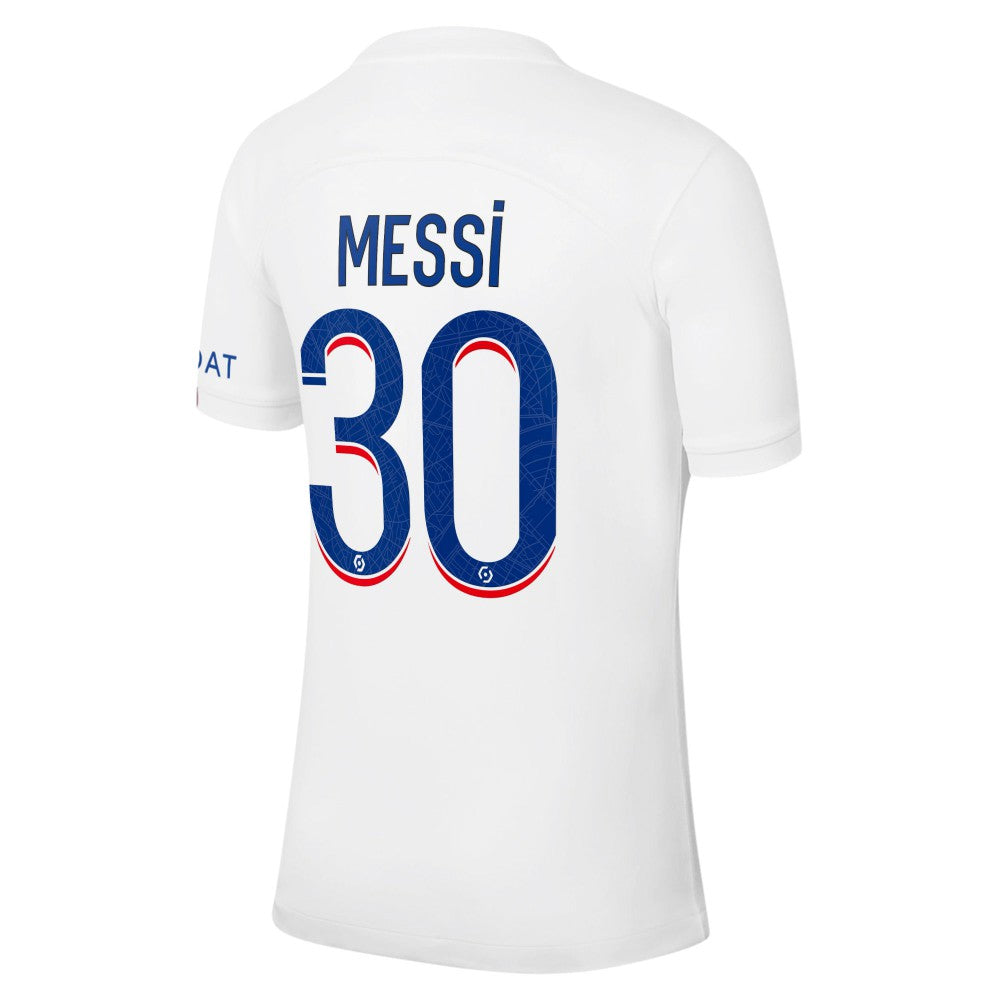 Lionel Messi Paris Saint-Germain 2022/23 Third Breathe Stadium Replica Player Jersey - White | Nike cheap