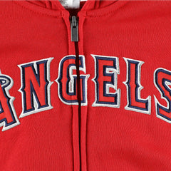 Los Angeles Angels Youth Wordmark Full-Zip Fleece Hoodie - Red