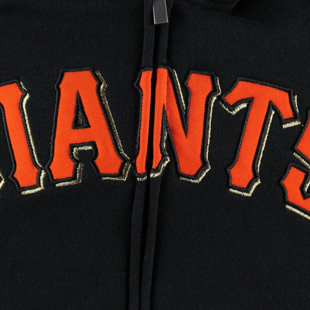 San Francisco Giants Youth Wordmark Full-Zip Fleece Hoodie - Black