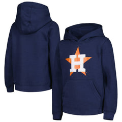 Houston Astros Youth Team Primary Logo Pullover Hoodie - Navy