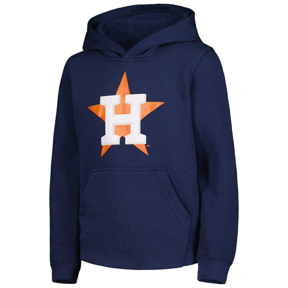 Houston Astros Youth Team Primary Logo Pullover Hoodie - Navy