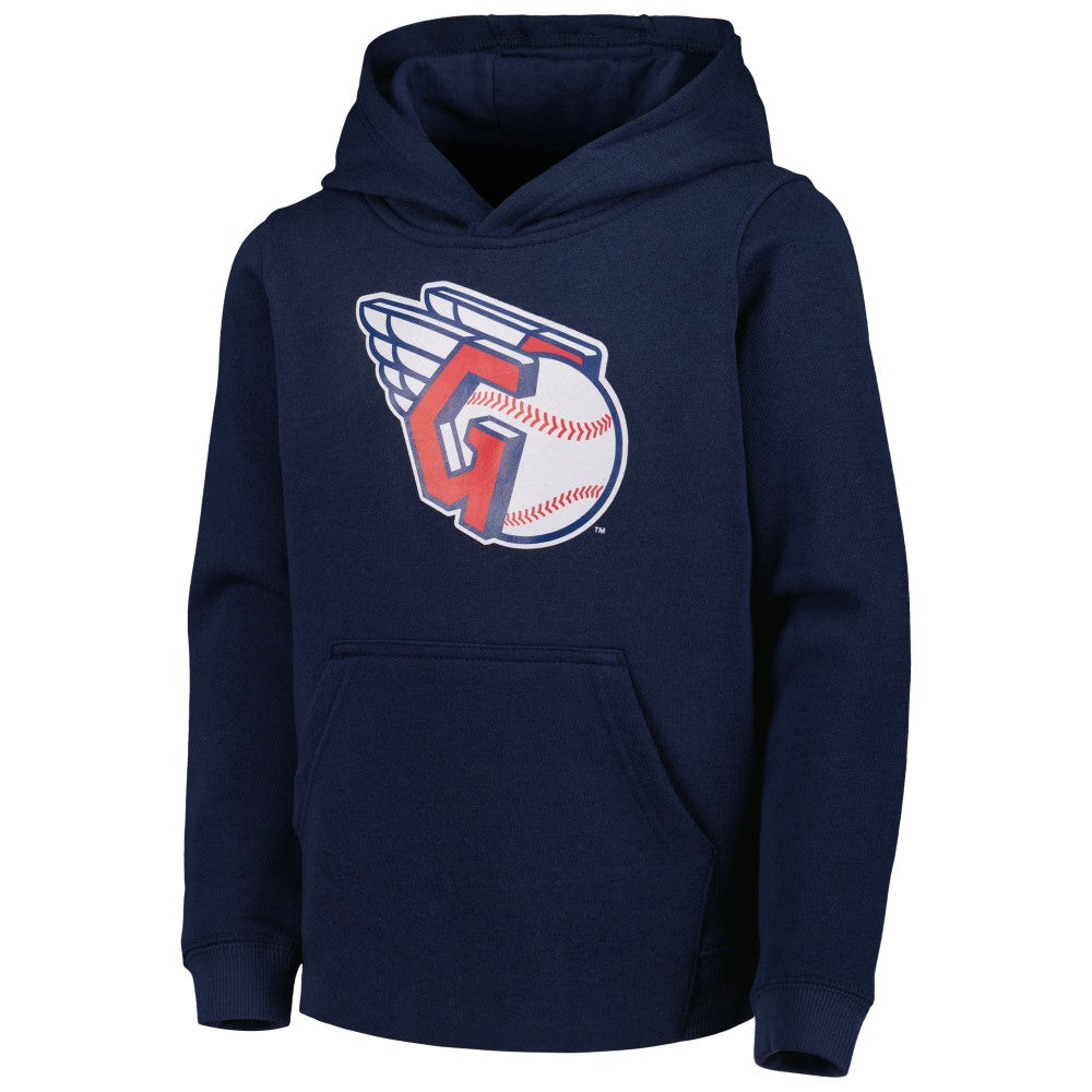 Cleveland Guardians Youth Team Primary Logo Pullover Hoodie - Navy