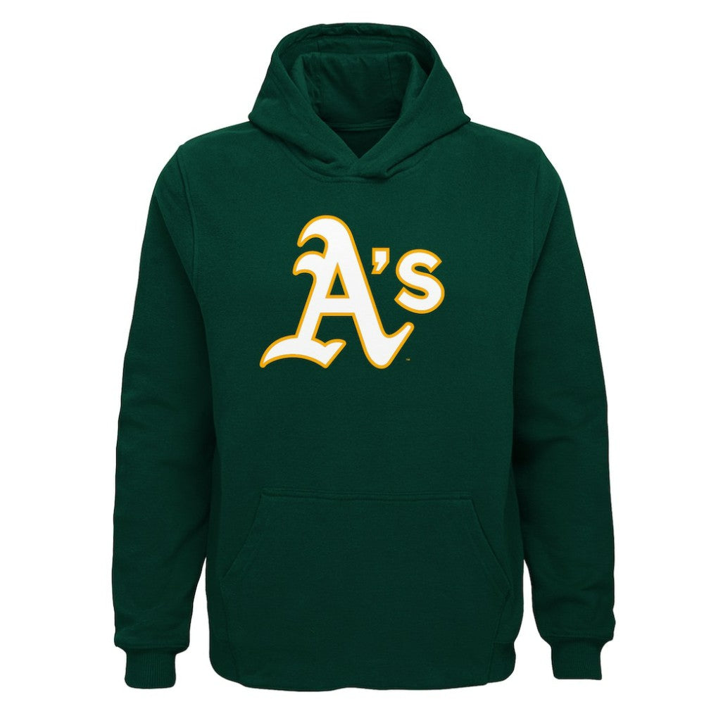 Athletics Youth Team Primary Logo Pullover Hoodie - Green