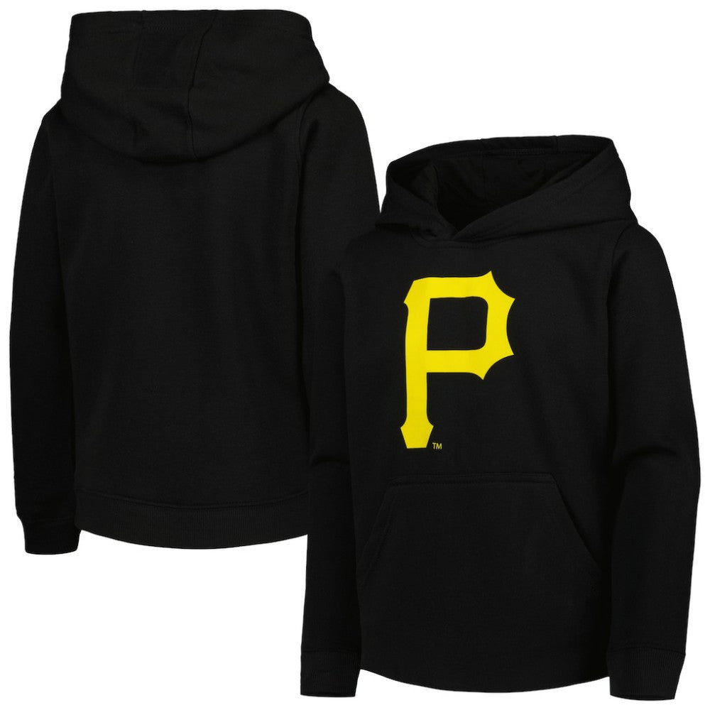 Pittsburgh Pirates Youth Team Primary Logo Pullover Hoodie - Black