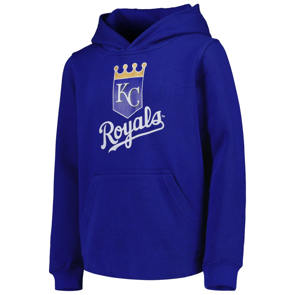 Kansas City Royals Youth Team Primary Logo Pullover Hoodie - Royal