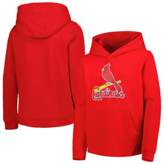 St. Louis Cardinals Youth Team Primary Logo Pullover Hoodie - Red
