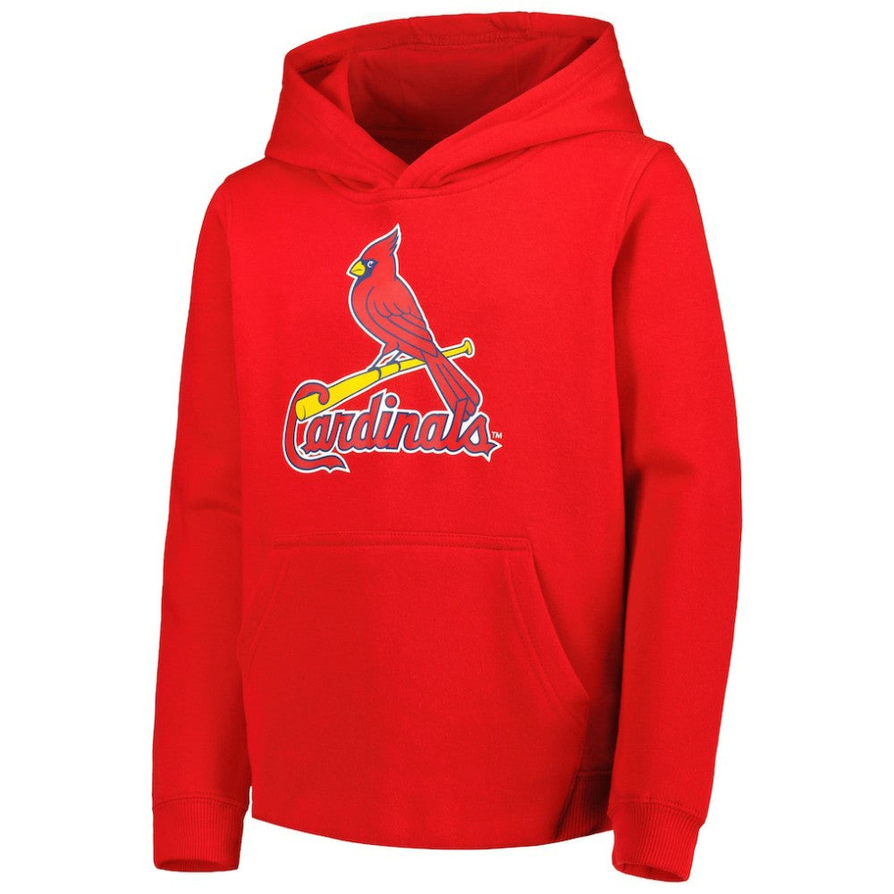 St. Louis Cardinals Youth Team Primary Logo Pullover Hoodie - Red