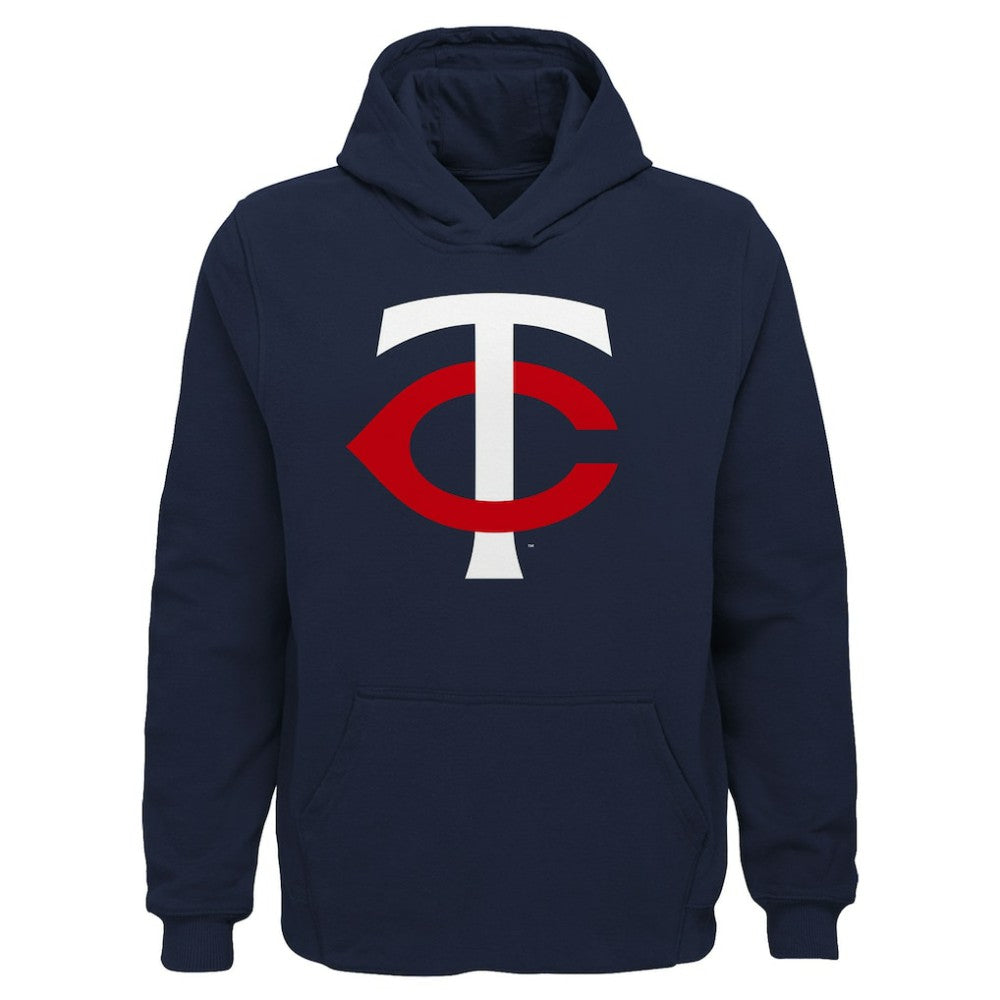 Minnesota Twins Youth Team Primary Logo Pullover Hoodie - Navy