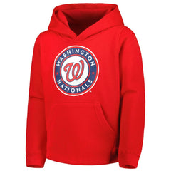 Washington Nationals Youth Team Primary Logo Pullover Hoodie - Red