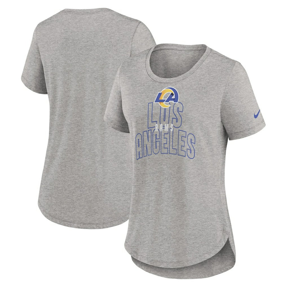Los Angeles Rams Women's Fashion Tri-Blend T-Shirt - Heather Gray | Nike for sale