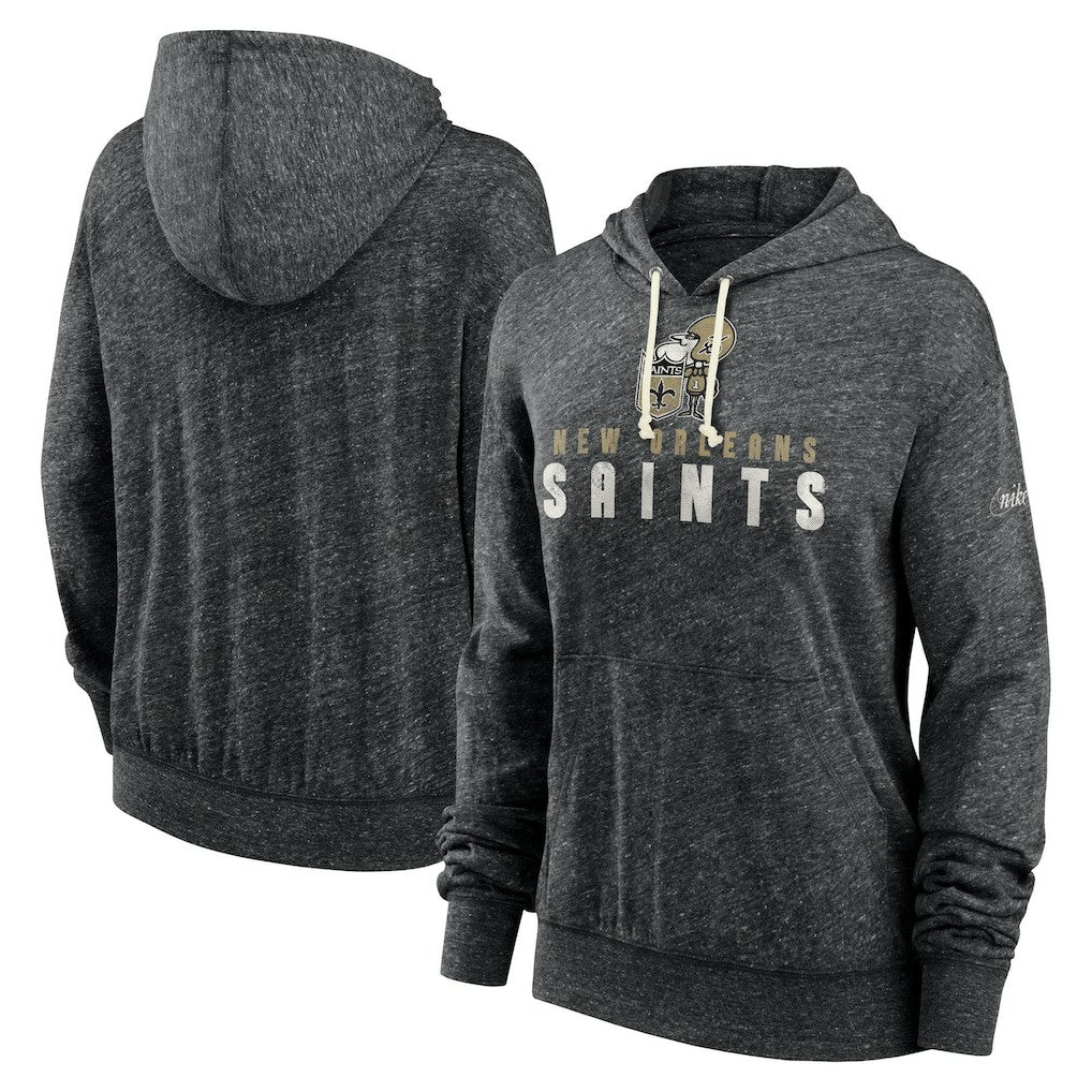 New Orleans Saints Women's Rewind Gym Vintage Lightweight Pullover Hoodie - Black | Nike online