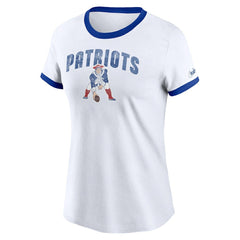 New England Patriots Women's Rewind Ringer T-Shirt - White | Nike sale