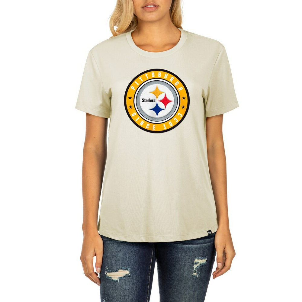 Pittsburgh Steelers New Era Women's 2023 NFL Draft T-Shirt - Cream cheap