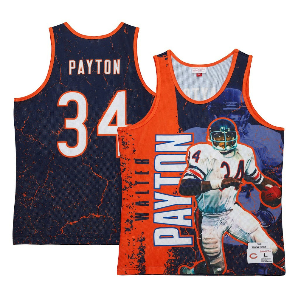 Walter Payton Chicago Bears 1983 Player Burst Tank Top - Navy outlet