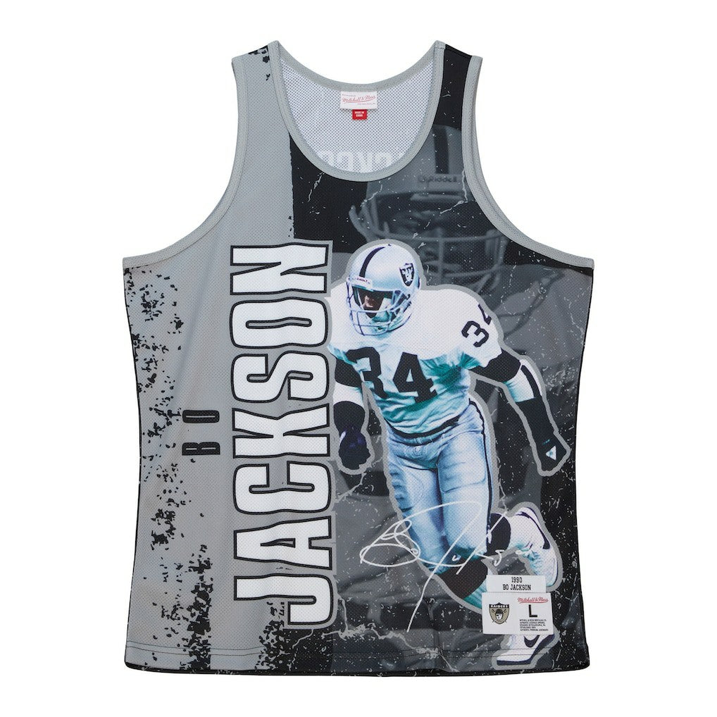 Bo Jackson Las Vegas Raiders 1990 Player Burst Tank Top - Black cheap
