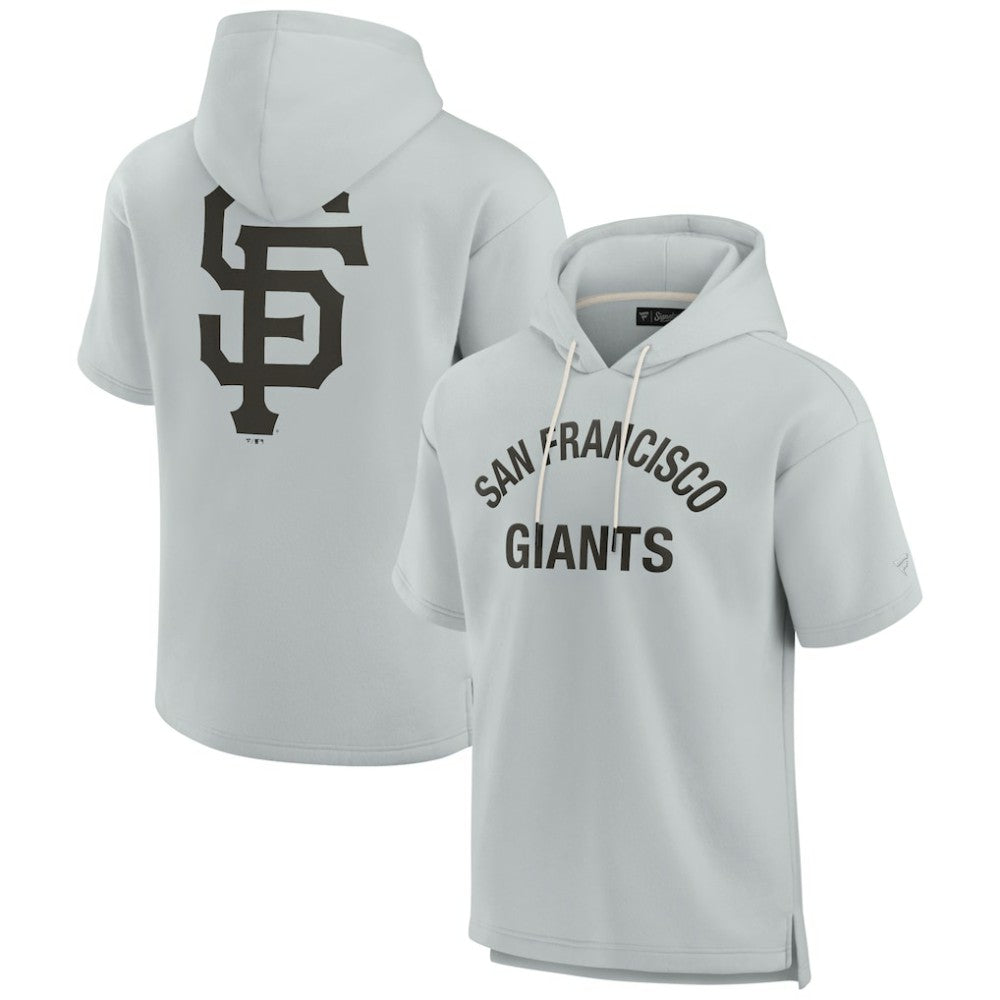 San Francisco Giants Unisex Elements Super Soft Fleece Short Sleeve Pullover Hoodie - Gray