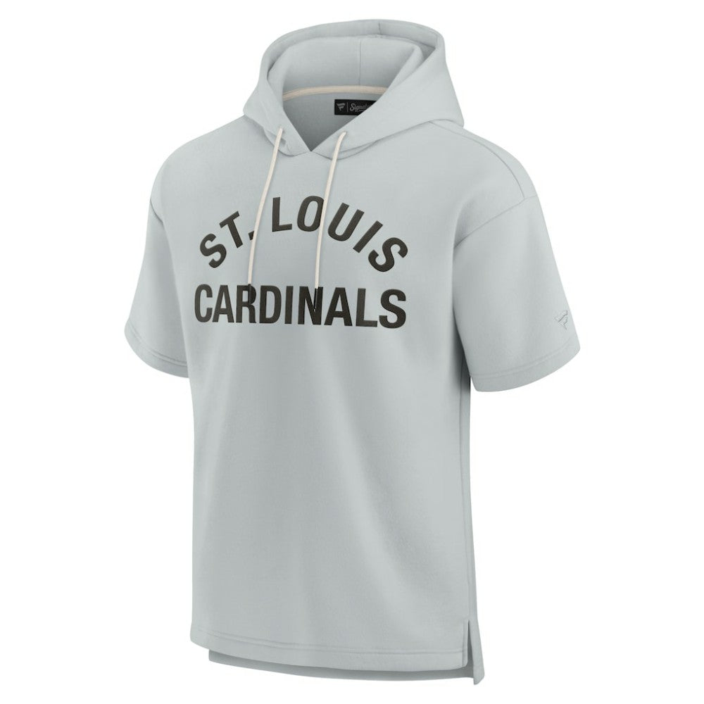 St. Louis Cardinals Unisex Elements Super Soft Fleece Short Sleeve Pullover Hoodie - Gray