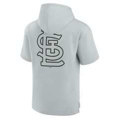 St. Louis Cardinals Unisex Elements Super Soft Fleece Short Sleeve Pullover Hoodie - Gray