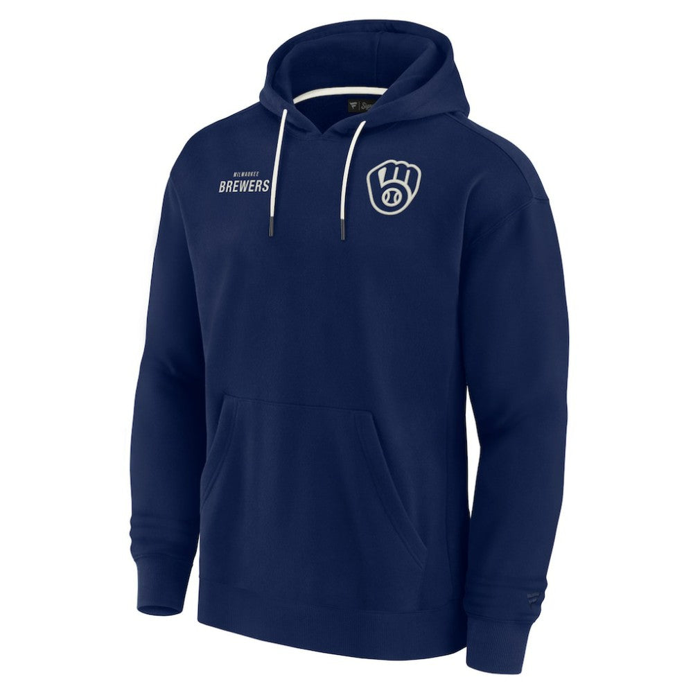 Milwaukee Brewers Unisex Elements Super Soft Fleece Pullover Hoodie - Navy