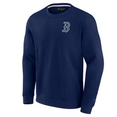 Boston Red Sox Unisex Super Soft Pullover Crew Sweatshirt - Navy