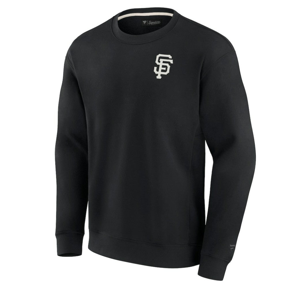 San Francisco Giants Unisex Super Soft Pullover Crew Sweatshirt - Black