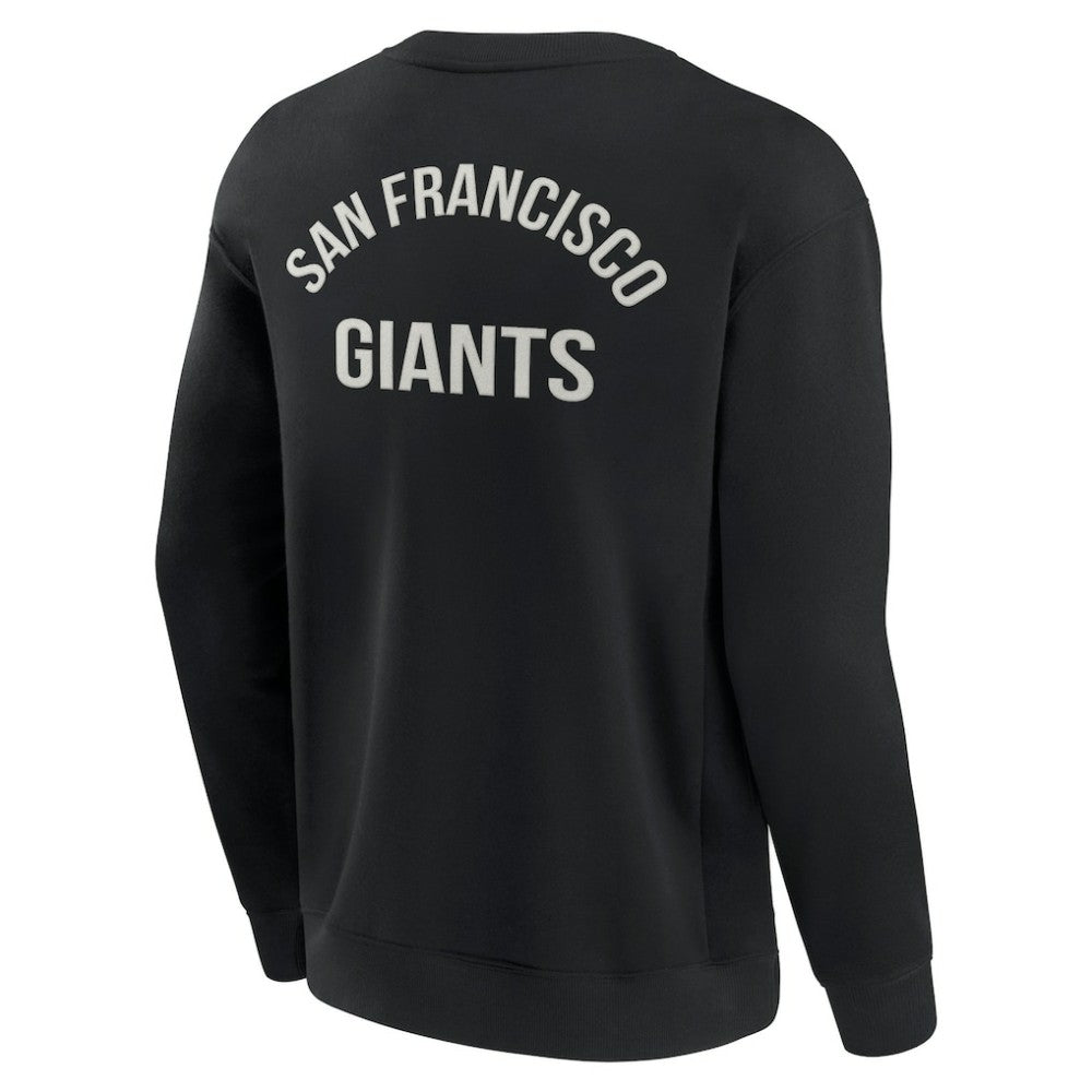 San Francisco Giants Unisex Super Soft Pullover Crew Sweatshirt - Black