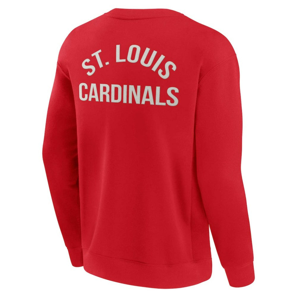 St. Louis Cardinals Unisex Super Soft Pullover Crew Sweatshirt - Red