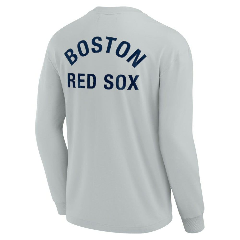 Boston Red Sox Unisex Elements Super Soft Long Sleeve T-Shirt - Gray