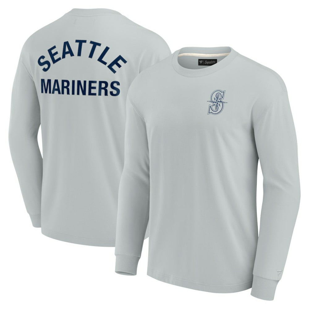 Seattle Mariners Unisex Elements Super Soft Long Sleeve T-Shirt - Gray