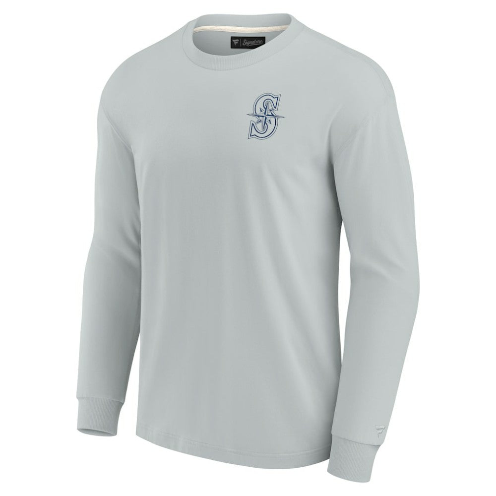 Seattle Mariners Unisex Elements Super Soft Long Sleeve T-Shirt - Gray