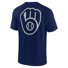Milwaukee Brewers Unisex Elements Super Soft Short Sleeve T-Shirt - Navy