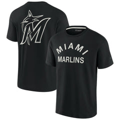 Miami Marlins Unisex Elements Super Soft Short Sleeve T-Shirt - Black