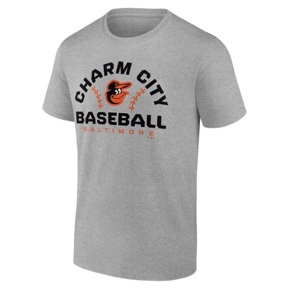 Baltimore Orioles Team Go For Two T-Shirt - Heather Gray