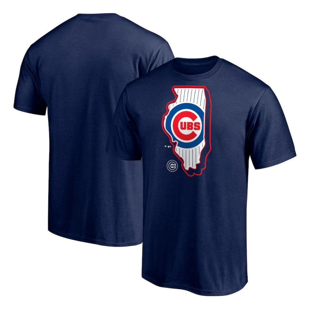 Chicago Cubs Paint the Black State T-Shirt - Navy