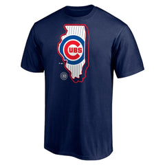 Chicago Cubs Paint the Black State T-Shirt - Navy