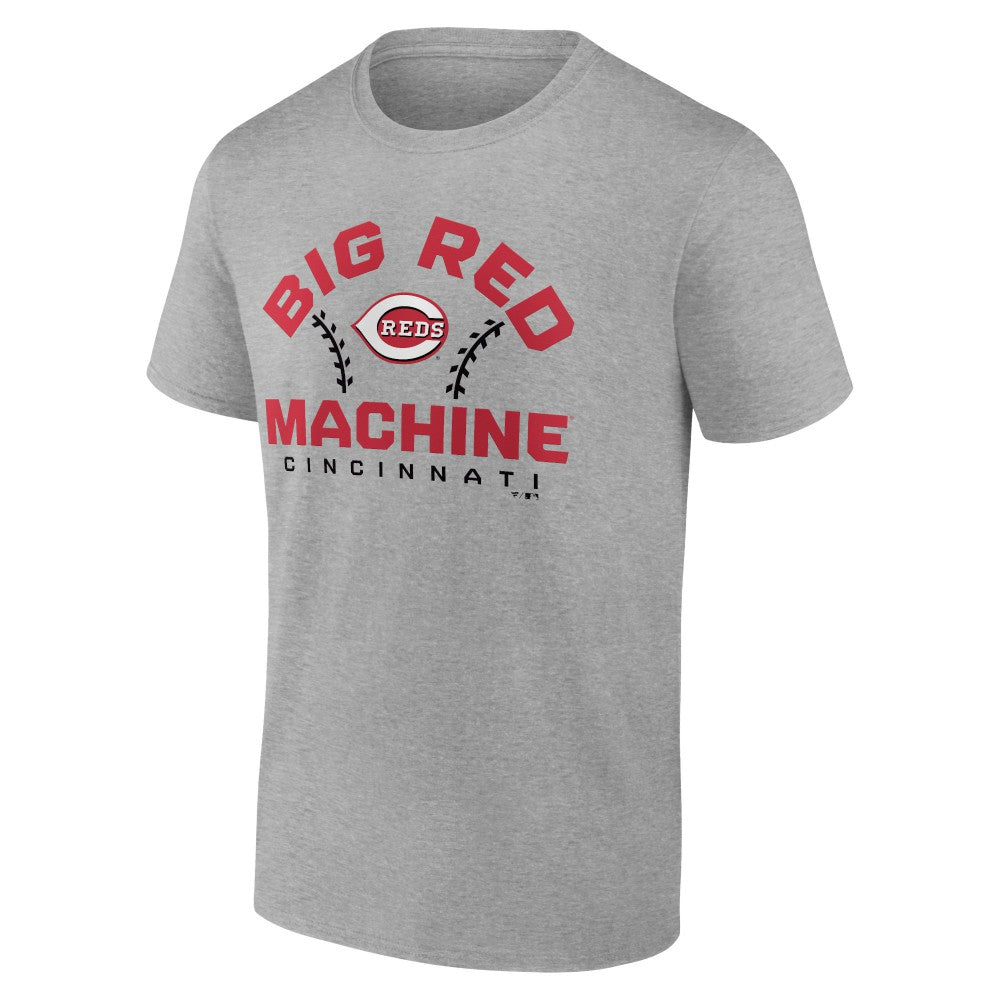 Cincinnati Reds Team Go For Two T-Shirt - Heather Gray