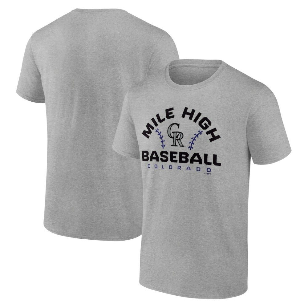 Colorado Rockies Team Go For Two T-Shirt - Heather Gray