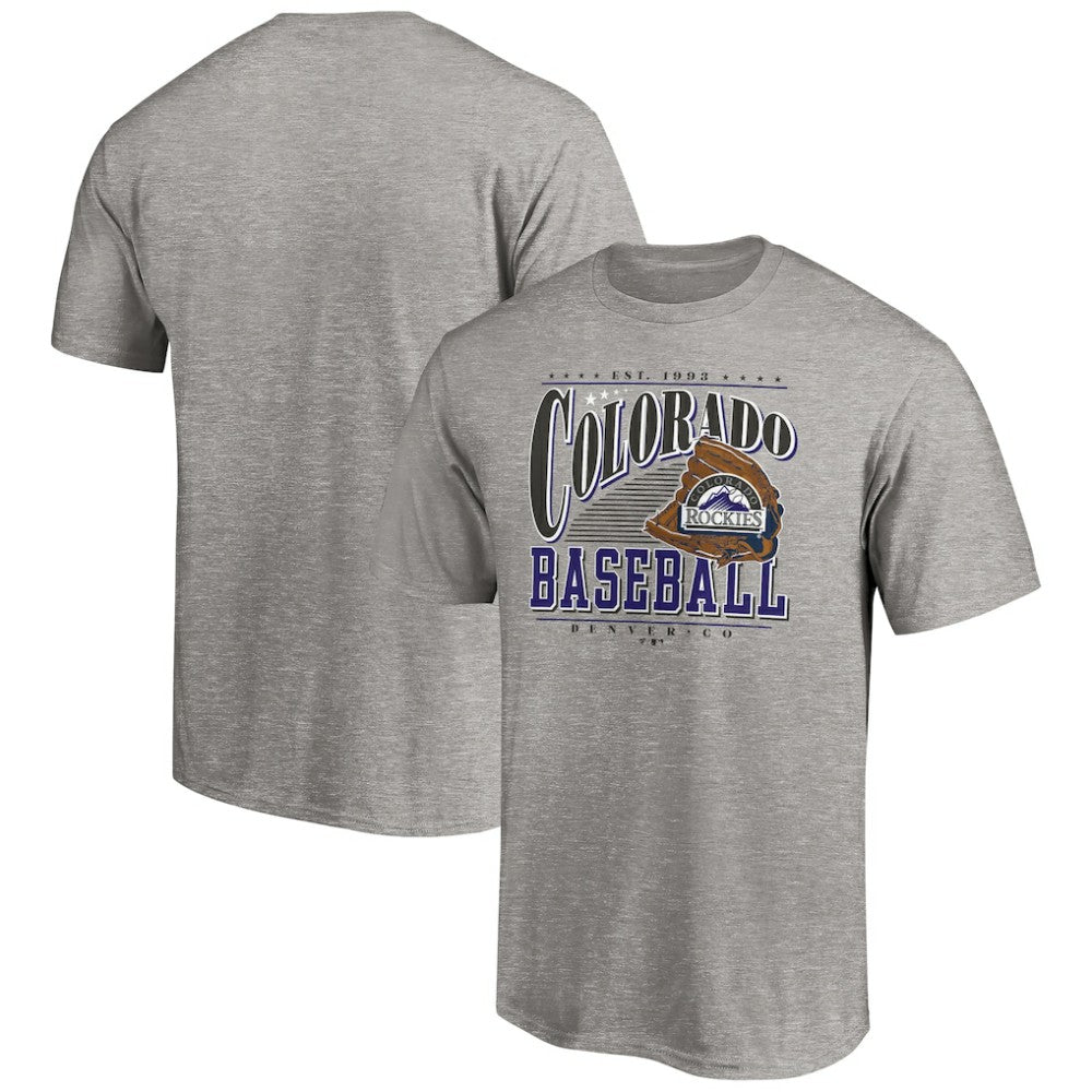 Colorado Rockies Cooperstown Collection Winning Time T-Shirt - Heather Gray
