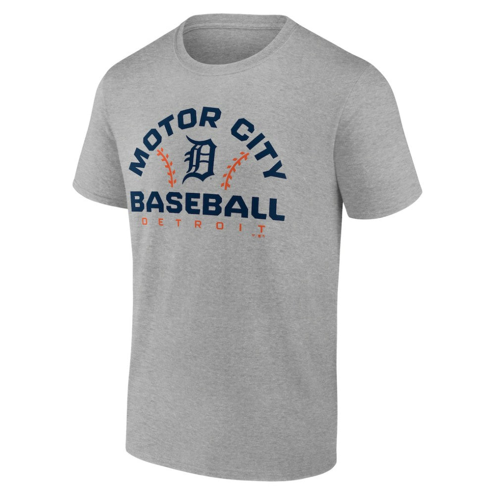 Detroit Tigers Team Go For Two T-Shirt - Heather Gray
